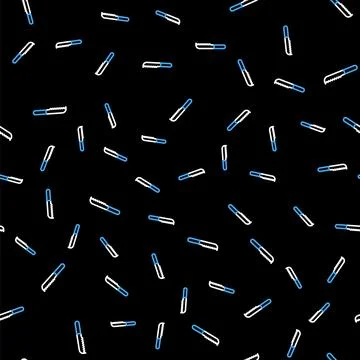 Line Bread knife icon isolated seamless pattern on black background. Cutlery 스톡 일러스트