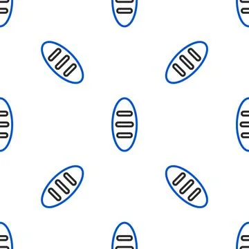Line Bread loaf icon isolated seamless pattern on white background. Colorful Stock Illustration