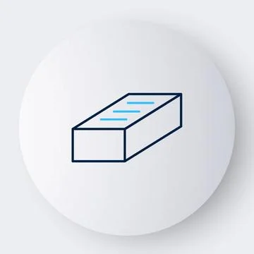 Line Brick icon isolated on white background. Colorful outline concept. Vector Stock Illustration