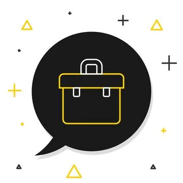 Line Briefcase icon isolated on white background. Business case sign. Business Stock Illustration