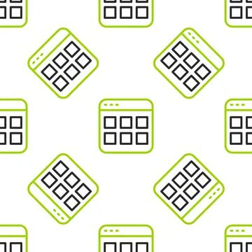 Line Browser files icon isolated seamless pattern on white background. Vector Stock Illustration