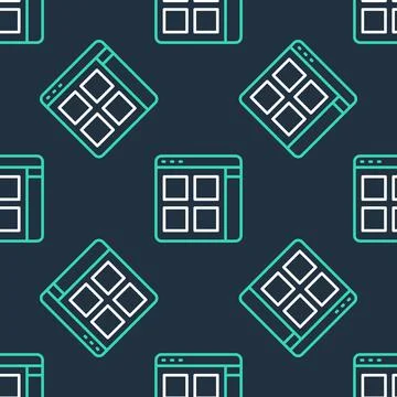 Line Browser files icon isolated seamless pattern on black background.  Vecto 스톡 일러스트