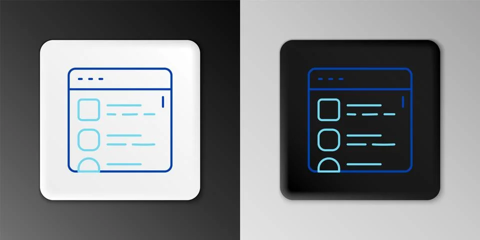 Line Browser files icon isolated on grey background. Colorful outline conce.. イラスト素材