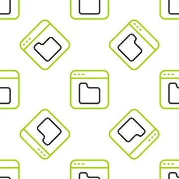 Line Browser files icon isolated seamless pattern on white background.  Vecto Stock Illustration