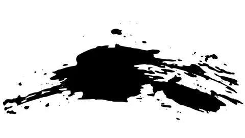 Line brush effect of ink marker, paint drop on vector. Stock Illustration