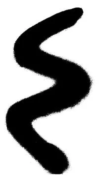 Line brush effect of ink marker, paint drop on vector. Stock Illustration