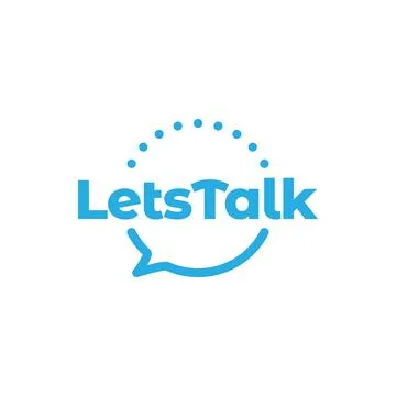 Line bubble chat talk modern dot logo symbol icon vector graphic design ill.. Stock Illustration