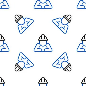 Line Builder icon isolated seamless pattern on white background. Construction Stock Illustration