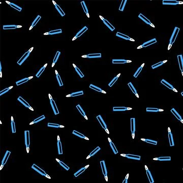 Line Bullet icon isolated seamless pattern on black background. Vector Stockillustratie