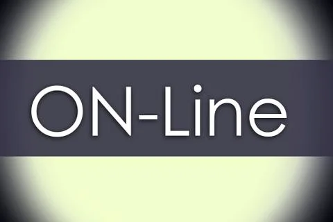 ON-Line - business concept illustration with text Stock Illustration