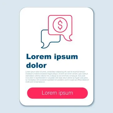 Line Business negotiations icon isolated on grey background. Team work process Stock Illustration