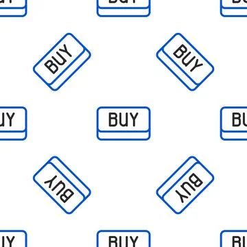 Line Buy button icon isolated seamless pattern on white background. Financial Stock Illustration