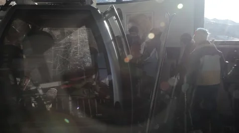 Line to cableway Stock Footage 46128074