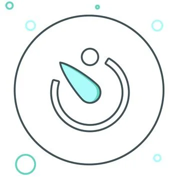 Line Camera timer icon isolated on white background. Photo exposure. Stopwa.. 스톡 일러스트