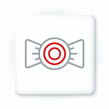 Line Candy icon isolated on white background. Colorful outline concept. Vecto Stock Illustration