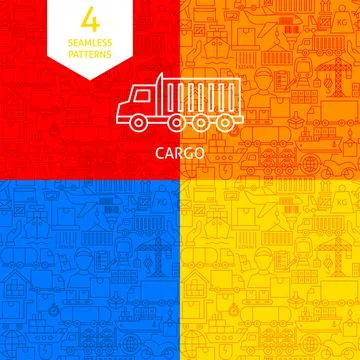 Line Cargo Patterns イラスト素材