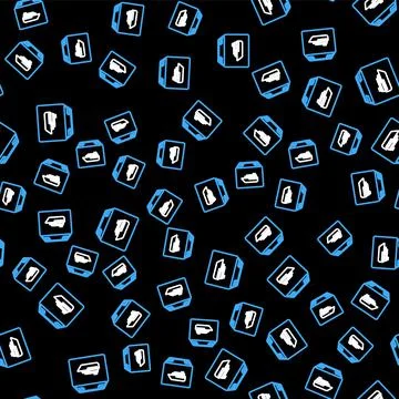 Line Cargo ship with boxes delivery service icon isolated seamless pattern on Stock Illustration
