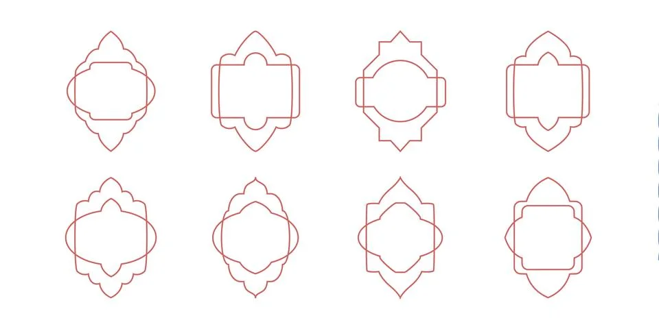 Line celestial frame, window form. Minimal boho pendant base. Simple esoteric Stock Illustration