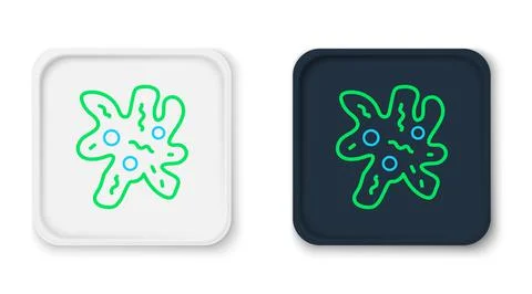 Line Cell icon isolated on white background. Colorful outline concept. Vector Stock Illustration
