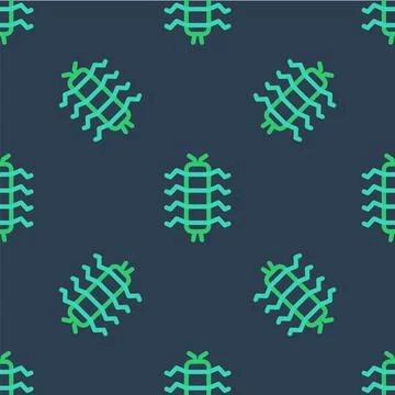 Line Centipede insect icon isolated seamless pattern on blue background. Vector 库存插图