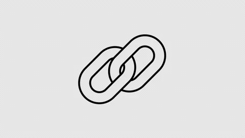 Line Chain link icon isolated on white background. Link single. Stock Footage 147693201