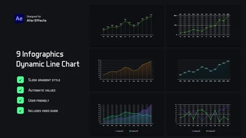 Line Chart Stockmateriaal After Effects