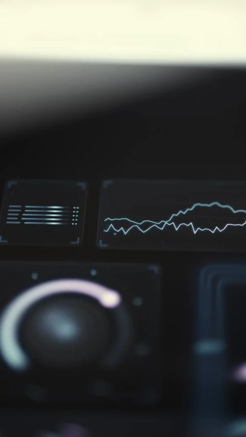 Line Chart and Gauge on Smartphone Analytics Interface Stock Footage 341866913