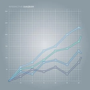 Line Chart. Diagram. Stock Illustration