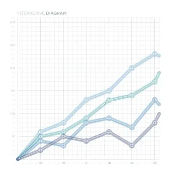 Line Chart. Diagram. Stock Illustration
