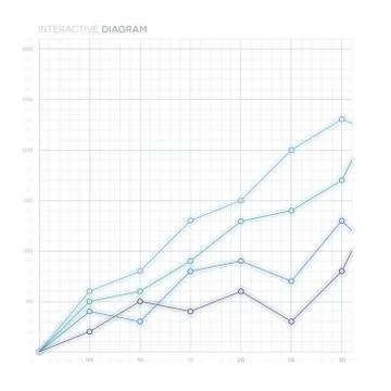 Line Chart. Diagram. Stock Illustration