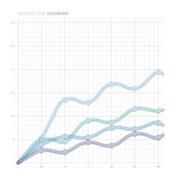 Line Chart. Diagram. Stock Illustration