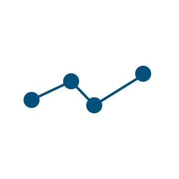 Line chart graph. Trend. Vector. Illustrazione stock