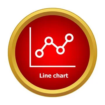 Line chart graphing business data progress analysis icon イラスト素材