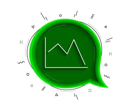 Line chart icon. Financial graph sign. Vector Stock Illustration