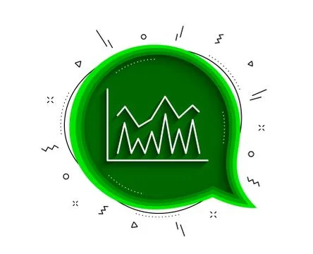 Line chart icon. Financial graph sign. Vector Stock Illustration