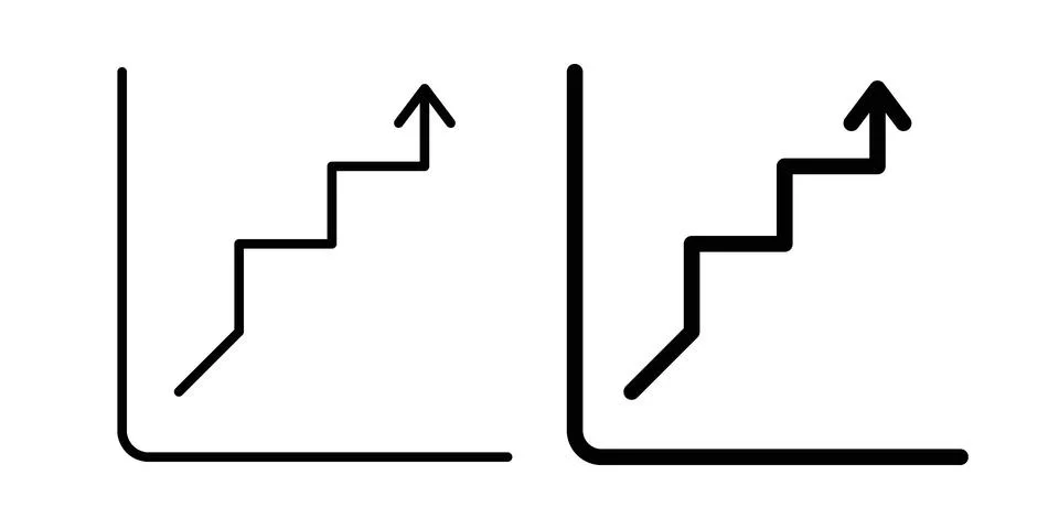 Line chart icon graphic element. web icon set Stockillustratie
