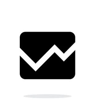 Line chart icon on white background. 스톡 일러스트