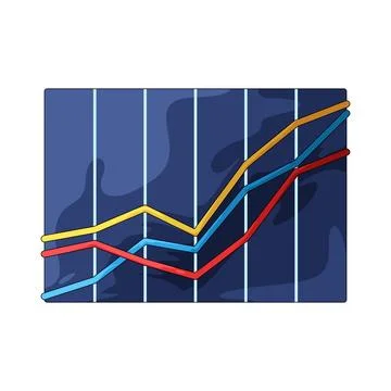 Line Chart illustration Stock Illustration