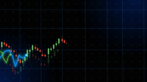 Line chart Indicators vector illustration Stock Footage 219314889