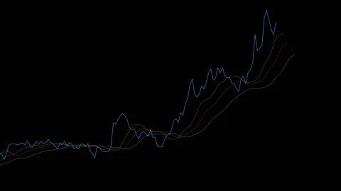 Line chart of online cryptocurrency trading on exchange market. Cryptoexchange Stock Footage 150660016
