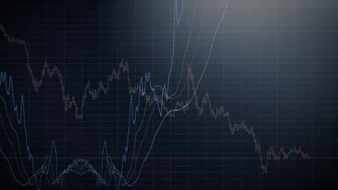 Line chart of online cryptocurrency trading on exchange market. Crypto exchange Video stock 150660042