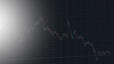 Line chart of online cryptocurrency trading on exchange market. Crypto exchange Video stock 150660414