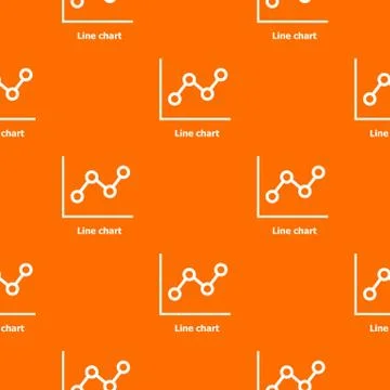 Line chart pattern vector orange 스톡 일러스트