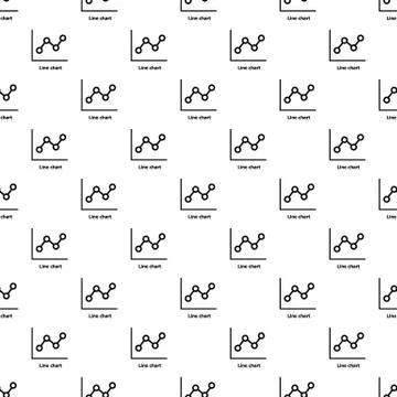 Line chart pattern vector seamless Stock Illustration