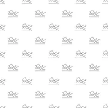 Line chart pattern vector seamless Illustrazione stock