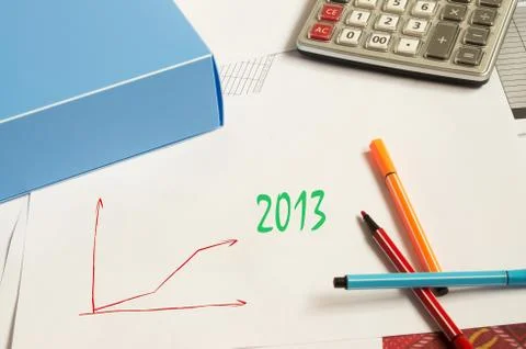 Line chart Foto stock