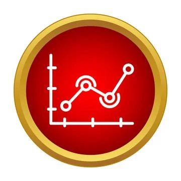 Line chart representing business data analysis and growth Stock Illustration