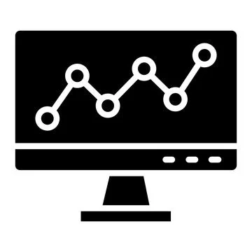 Line chart Vector Icon Design Illustration Stock Illustration