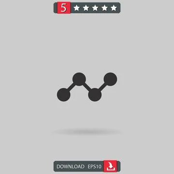 Line-chart vector icon Stock Illustration