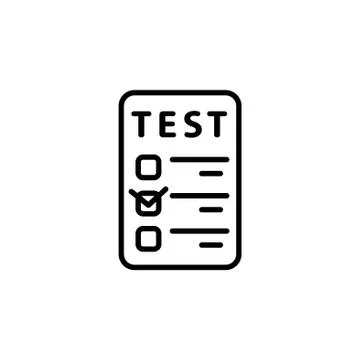 Line checkmark icon. vector illustration black on white background Illustrazione stock